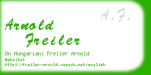 arnold freiler business card